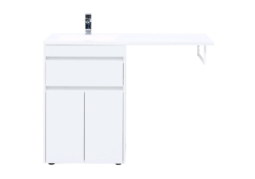 Тумба с раковиной Aquanet Токио 120 L белый (напольная, 1 ящик, 2 дверцы) 0023774500235499 - Вид №7