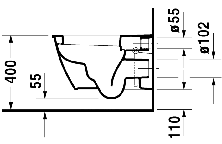 2545092000 Подвесной унитаз настенный Белый Duravit Darling New Германия - Вид №3