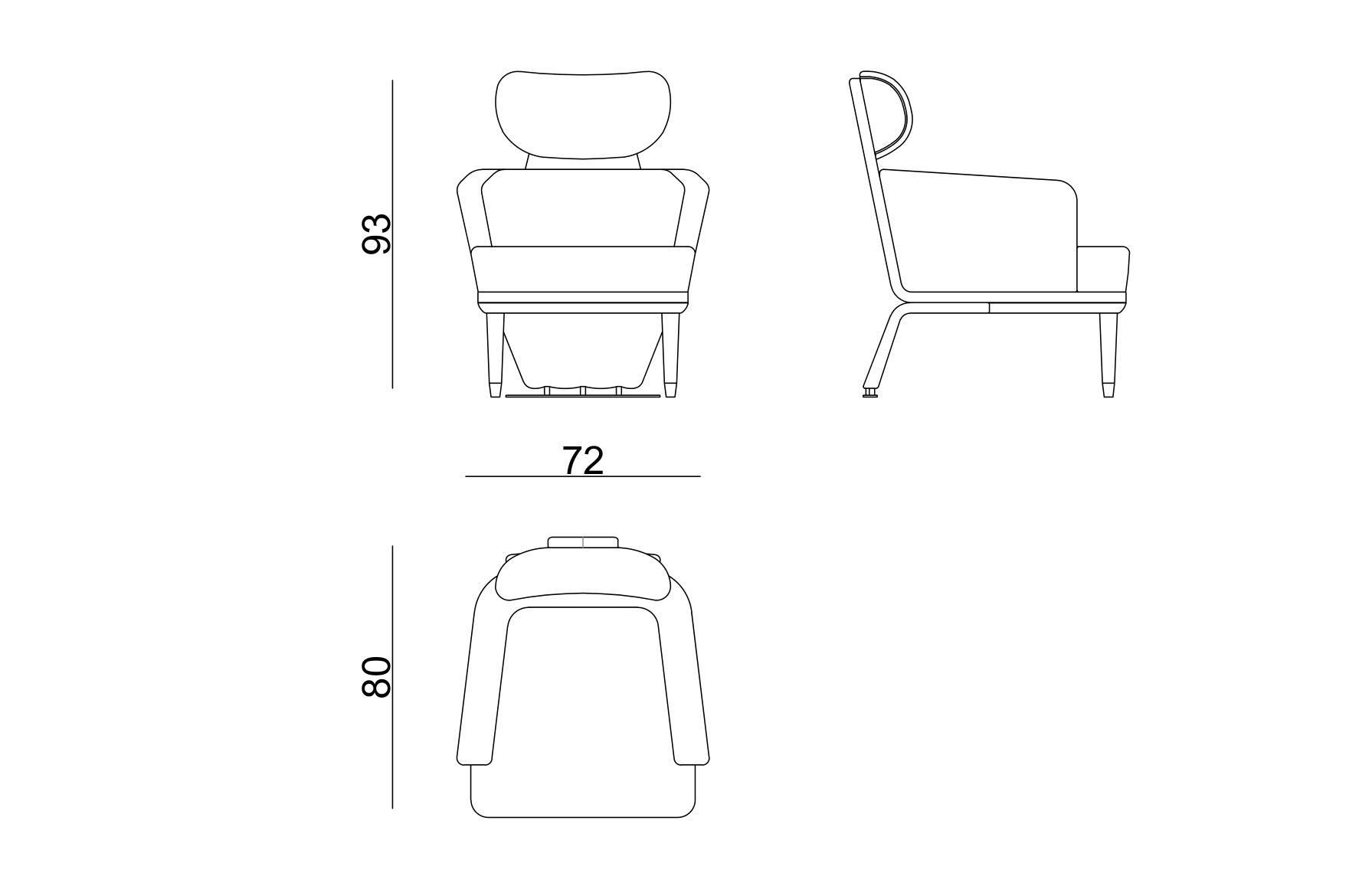Тканевое кресло с подлокотниками Zebrano Медуза ARCH-00113986 - Вид №6