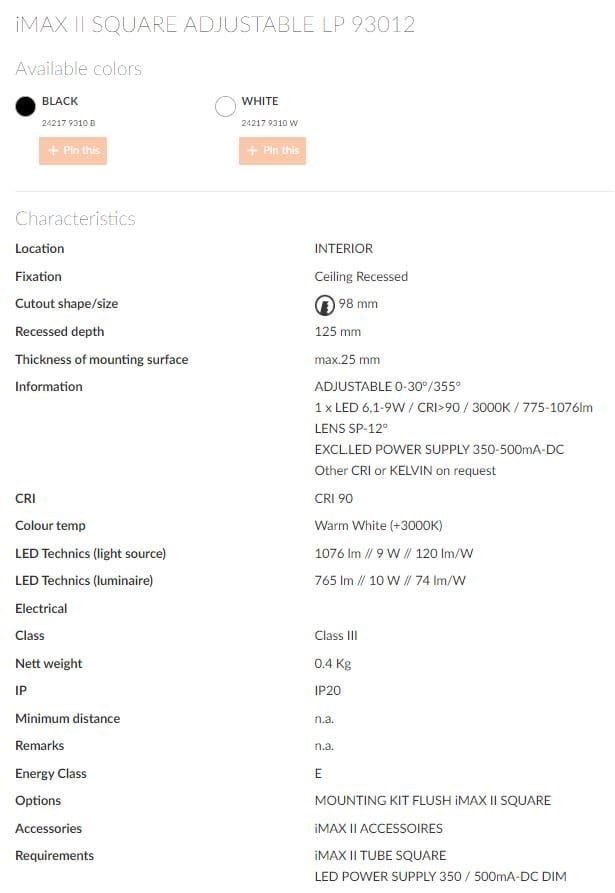 Квадратный светодиодный светильник Deltalight iMAX ARCH-00040447 - Вид №13