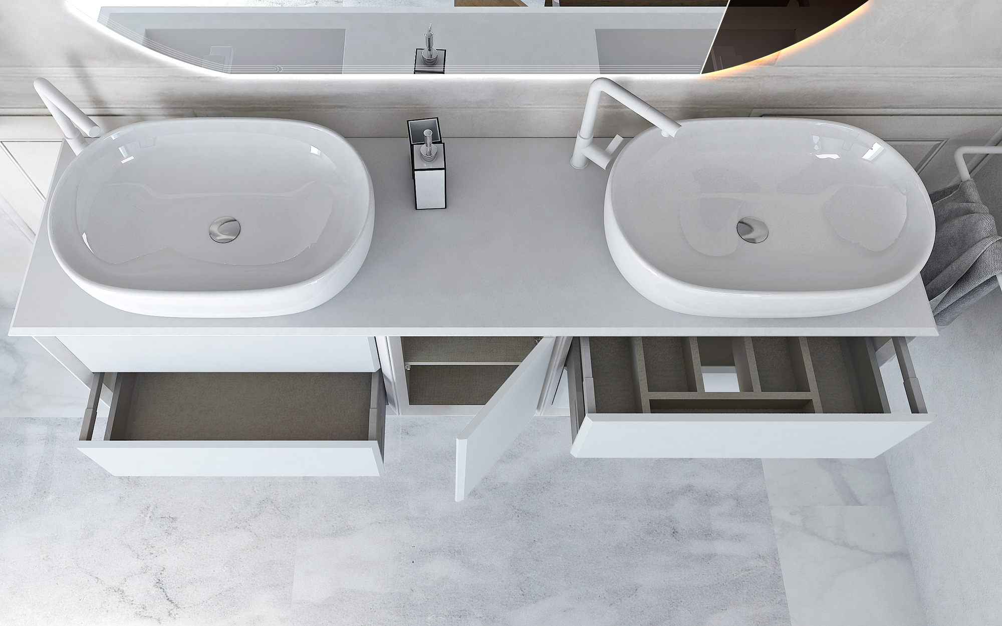 Мебель для ванной CEZARES BELLAGIO 175 Pink Stone - Вид №3