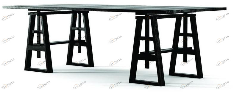 KARPENTER Прямоугольный деревянный стол Trestle sun-id-1480106