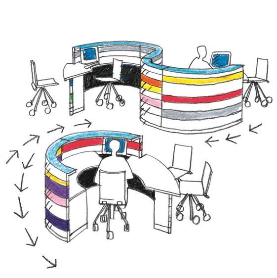 NEWTOM by Ultom Несколько рабочих станций для открытого пространства Twist sun-id-1380874 - Вид №4