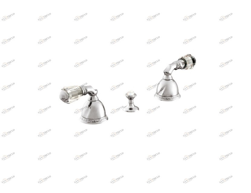 051622.A00.62 Биде с тремя отверстиями и кристаллами сваровски Сатин никель Mestre Oman