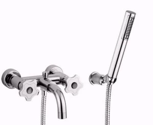 Rubinetteria Giulini Настенный смеситель для ванны на 2 отверстия с ручным душем Giò crystal - giò F3601/s