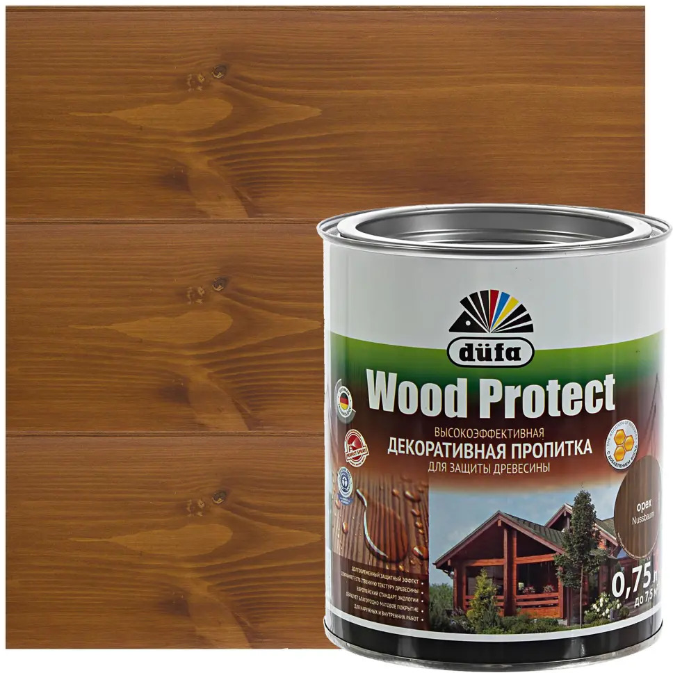 Dufa Wood Protect - антисептик для дерева с защитой от влаги и УФ-лучей 14724413