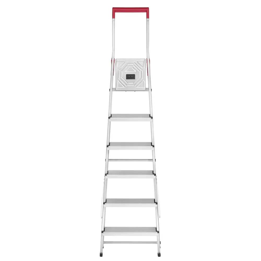 Стремянка алюминиевая с крючком Hailo 6 ступеней 10757824 STLM-2038008 Santreyd  - Вид №1