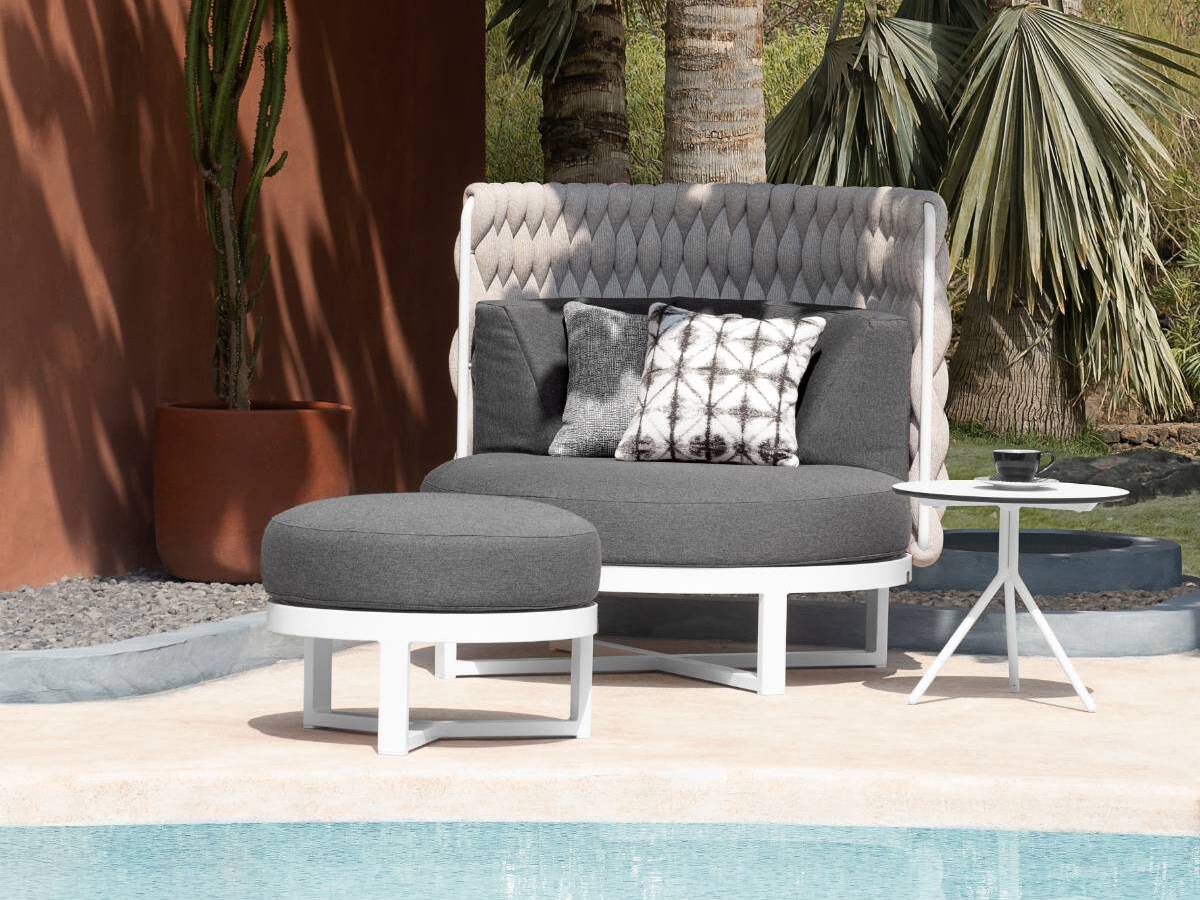 Тканевое садовое кресло с подлокотниками и высокой спинкой MAMAGREEN Munia ARCH-00149925 - Вид №1