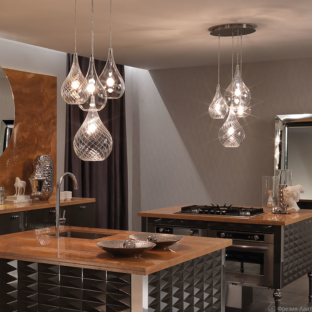 Cangini & Tucci Lacrima R1259MX.3L ribbed/amber/green подвес 117206