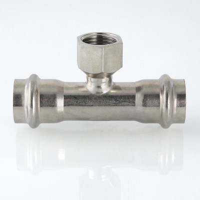 VTi.932.I.350735 Фитинг из нержавеющей стали – пресс-тройник с внутренней резьбой Valtec 35 мм х 1 1/4"  - Вид №4