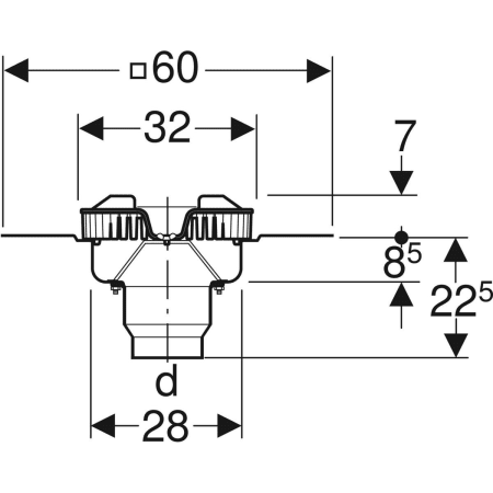 GEBERIT 359.346.00.1 Воронка Geberit Pluvia с соединительным фартуком  - Вид №2
