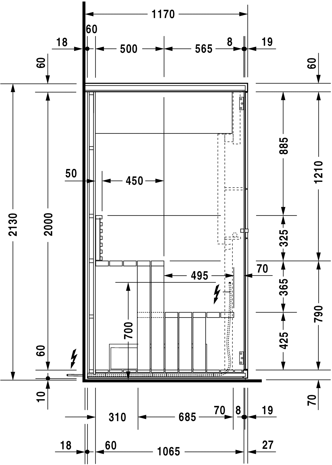 7514..001001000 Inipi B Сауна Inipi B Super Compact, пристенная Белый глянцевый декор Duravit  - Вид №5