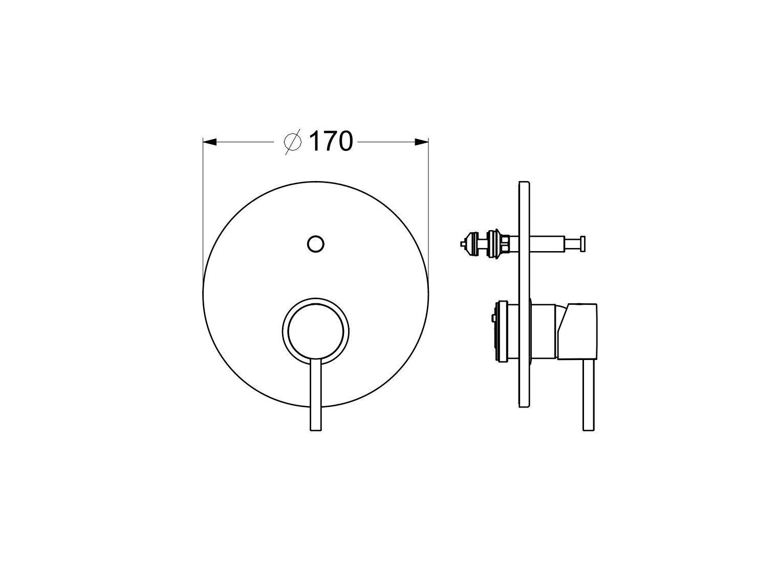 Однорычажный смеситель для душа с переключателем GUGLIELMI RUBINETTERIE Sprint One ARCH-00103780 - Вид №2