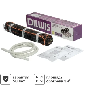 Нагревательный мат для теплого пола DILWIS 3 м2 480 Вт