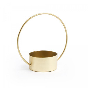 067445 Цветочный горшок золотой металл La Forma Even