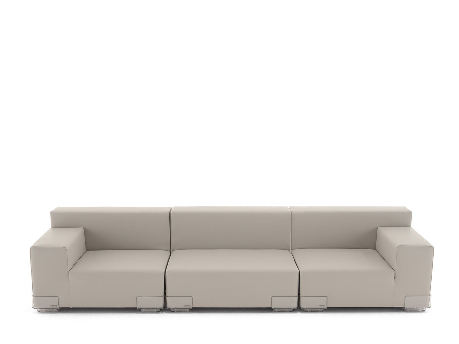 3-местный модульный съемный диван из искусственной кожи Kartell Plastics ARCH-00061055 - Вид №4