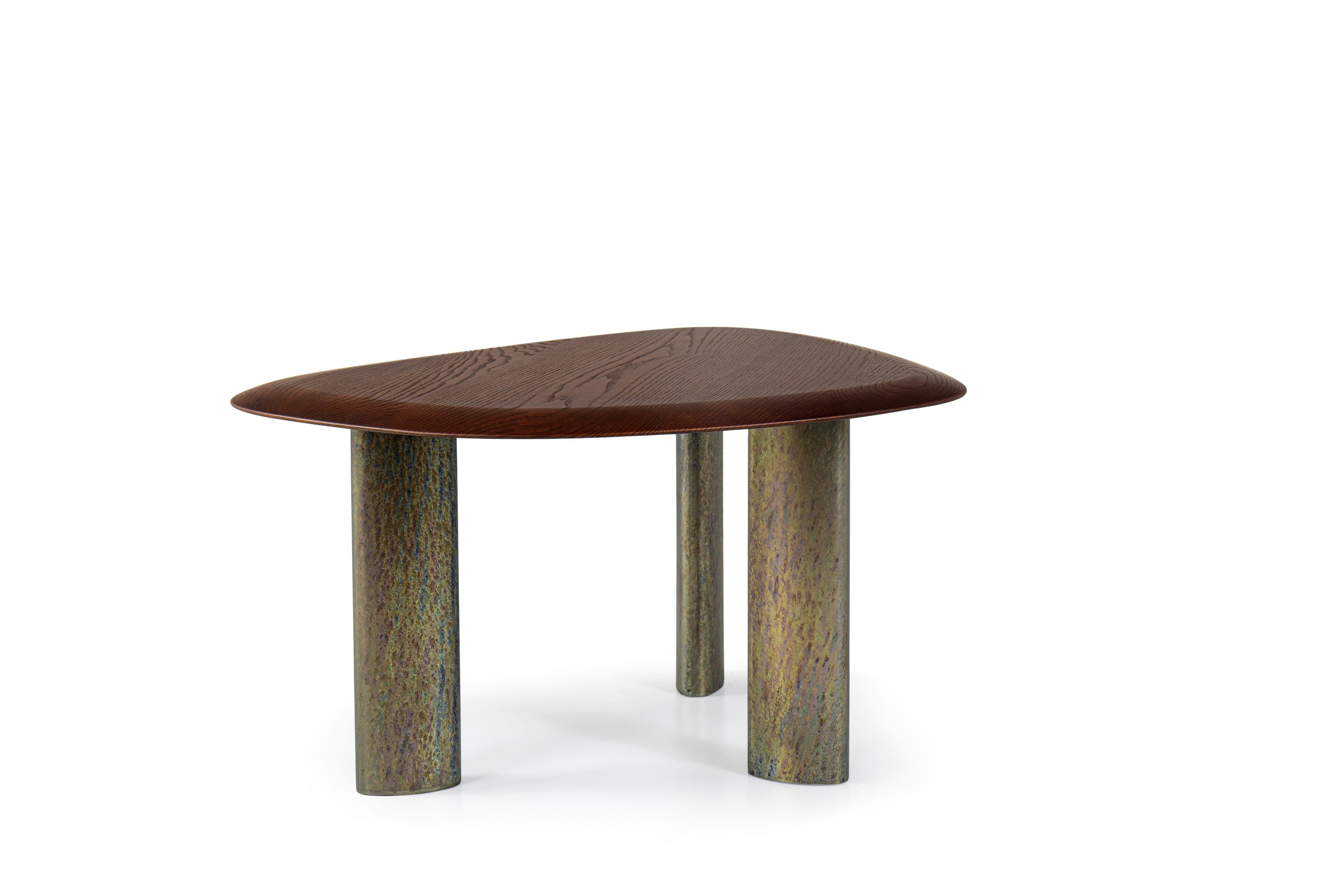 Журнальный столик из дерева и мрамора для гостиной Borzalino EGEO ARCH-00054382 - Вид №8