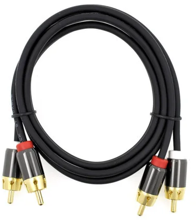 2457-09212-002 Cable, dual rca male plug (red, white) on both ends, stereo, 25ft. Polycom Santreyd 