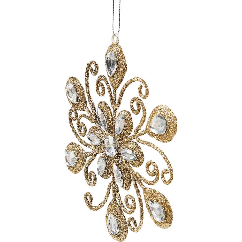 87036491 Елочная игрушка Цветок 15x15 цвет желтый STLM-1528411 Santreyd 