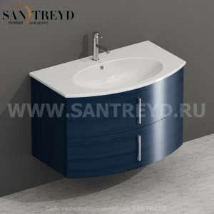 MDMC80Y6025 Тумба с двумя ящиками 78 см синяя Globo 4ALL Италия