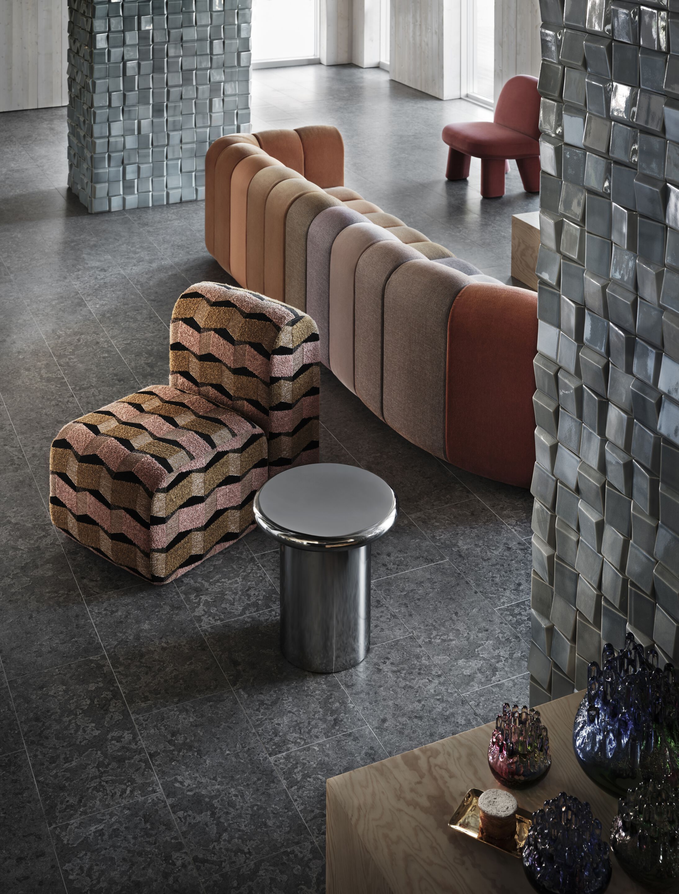 Круглый журнальный столик из зеркального стекла Bla Station BLANK ARCH-00053213 - Вид №7