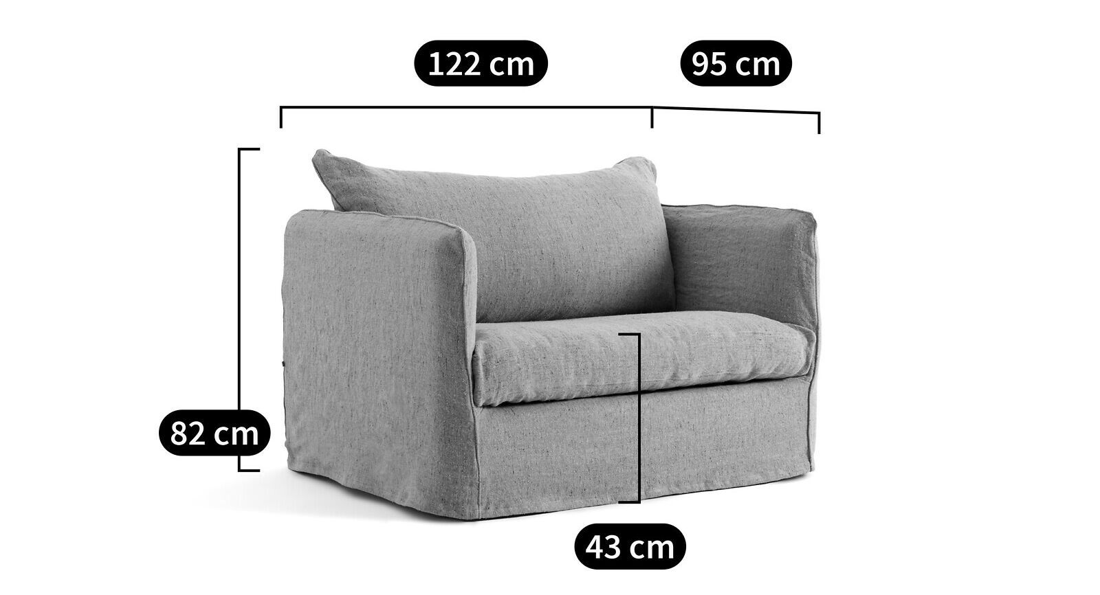 Тканевое кресло с подлокотниками AMPM NEO CHIQUITO ARCH-00056012 - Вид №11