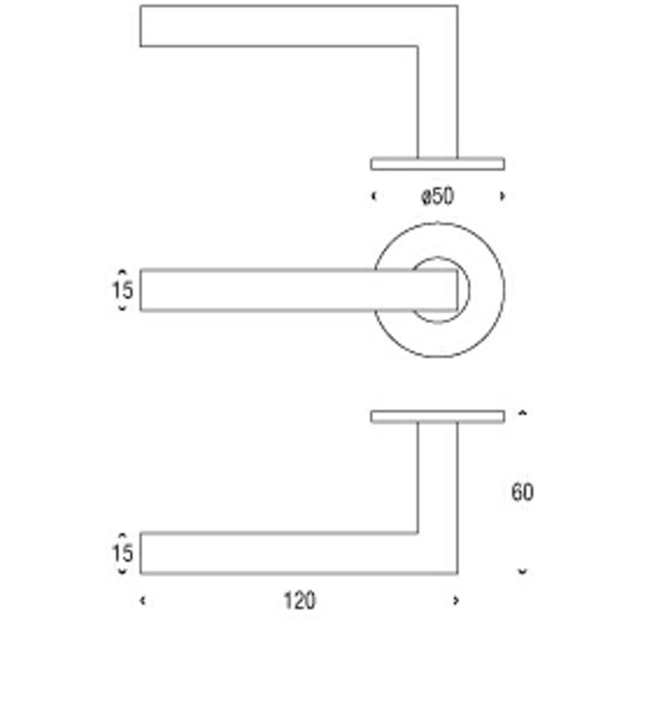 FROST Ручка рычага ELEMENT 1001 » матовая. Нержавеющая сталь Матовый A1001B  - Вид №1