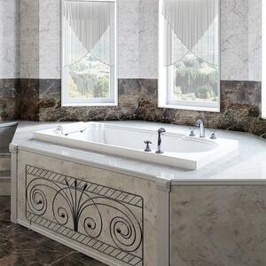 Ванна "АНАБЕЛЬ" (чаша, рама-подставка на декоративных ножках, подголовник, исполнение хром)