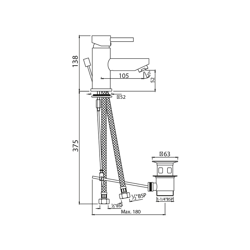 FLR-CHR-5051B Смеситель Jaquar Florentine Santreyd - Вид №1