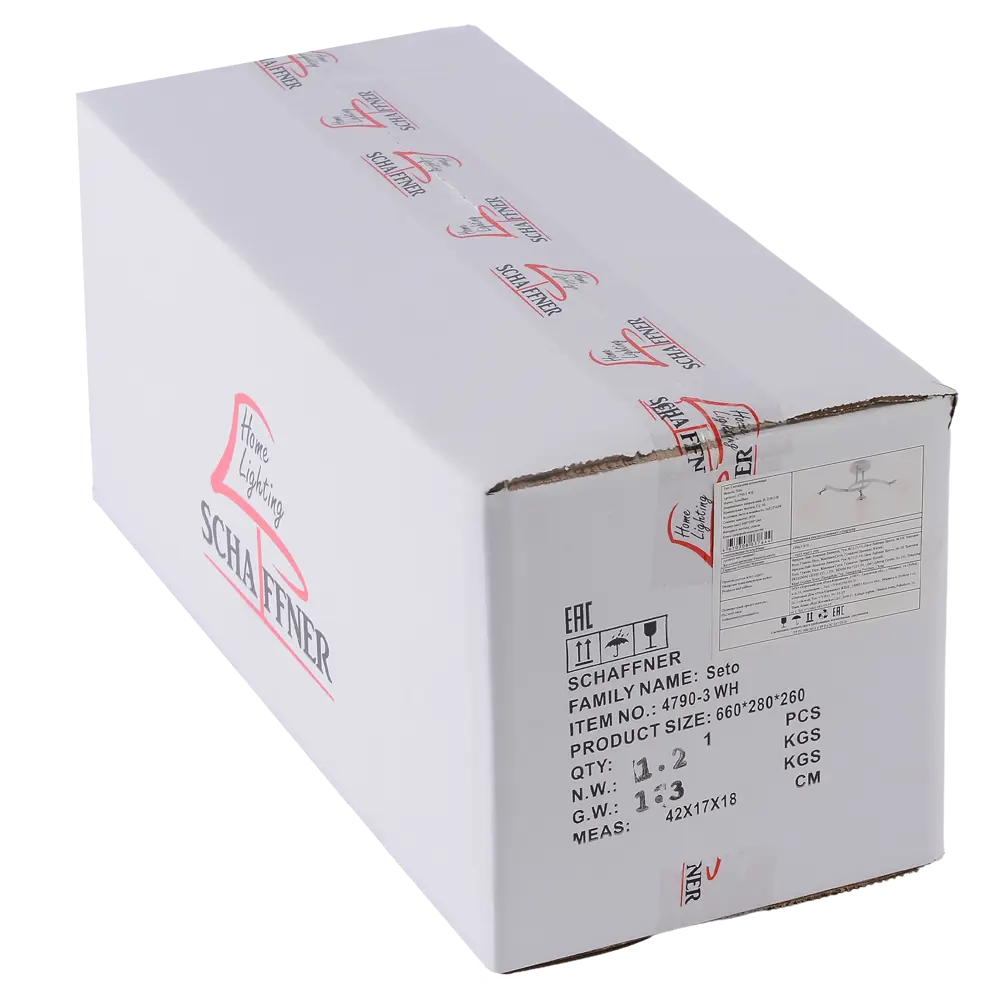 Люстра потолочная Seto 3 лампы 12 м² цвет хром SCHAFFNER STLM-2001203 - Вид №7