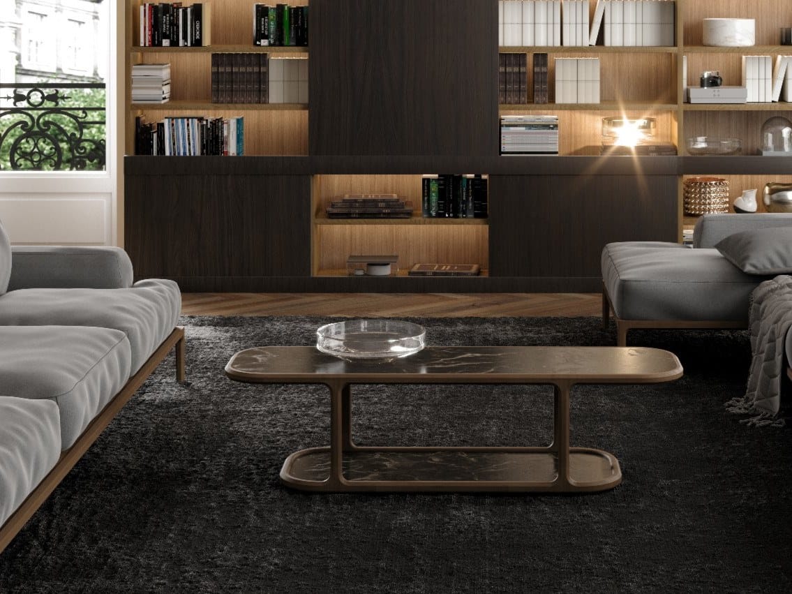 Деревянный низкий прямоугольный журнальный столик Morelato ARCH-00145406 - Вид №1