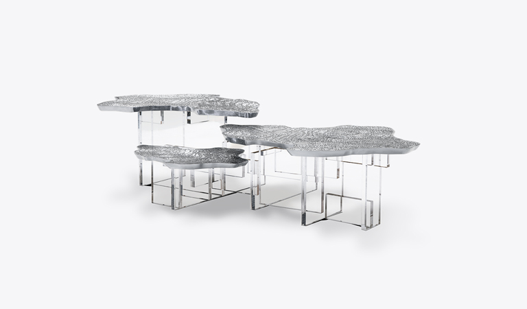 0-147 Серебряный центральный стол Monet Boca Do Lobo  - Вид №14