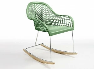 Midj Кресло-качалка в коже Guapa