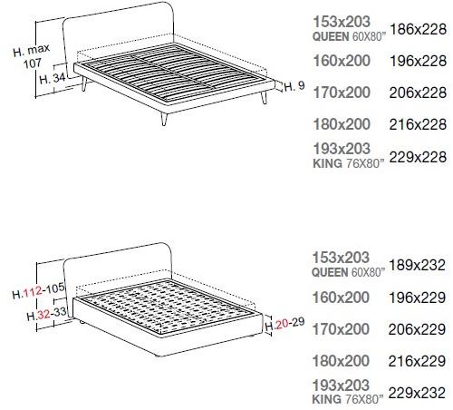 Bolzan Letti Кровать двуспальная с обивкой Karol sun-id-1506203 - Вид №11