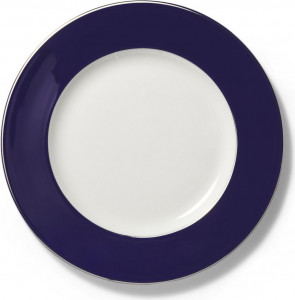 63085 Dibbern Тарелка обеденная Dibbern "Королевский кобальт,платиновая линия" 26,5см Фарфор костяной