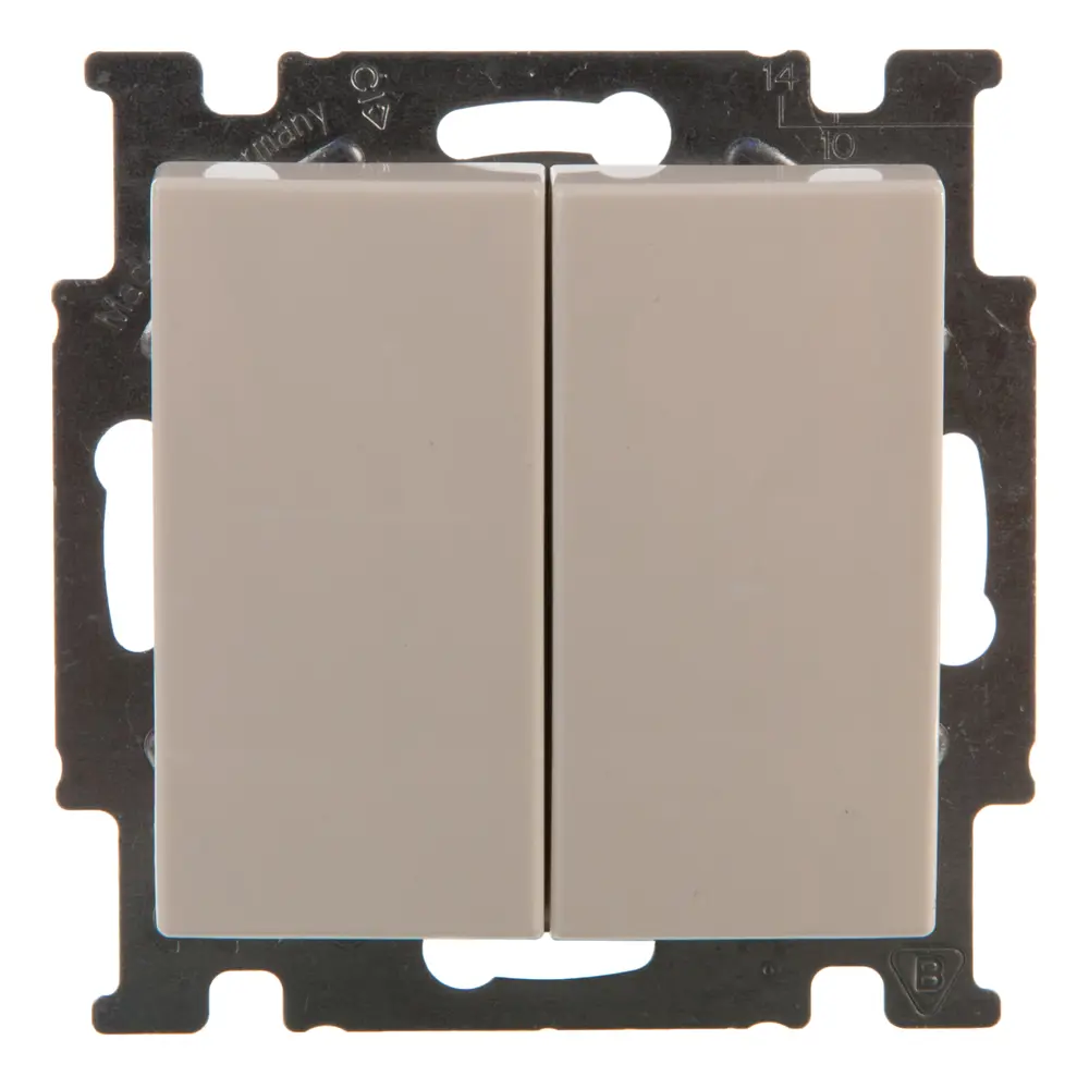 Переключатель встраиваемый ABB Basic 55 2 клавиши, цвет белый 13606861 STLM-2144631 Basic55