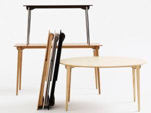 Деревянный круглый складной стол