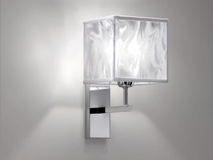 Светодиодный настенный светильник с фиксированным кронштейном и стеклянным абажуром