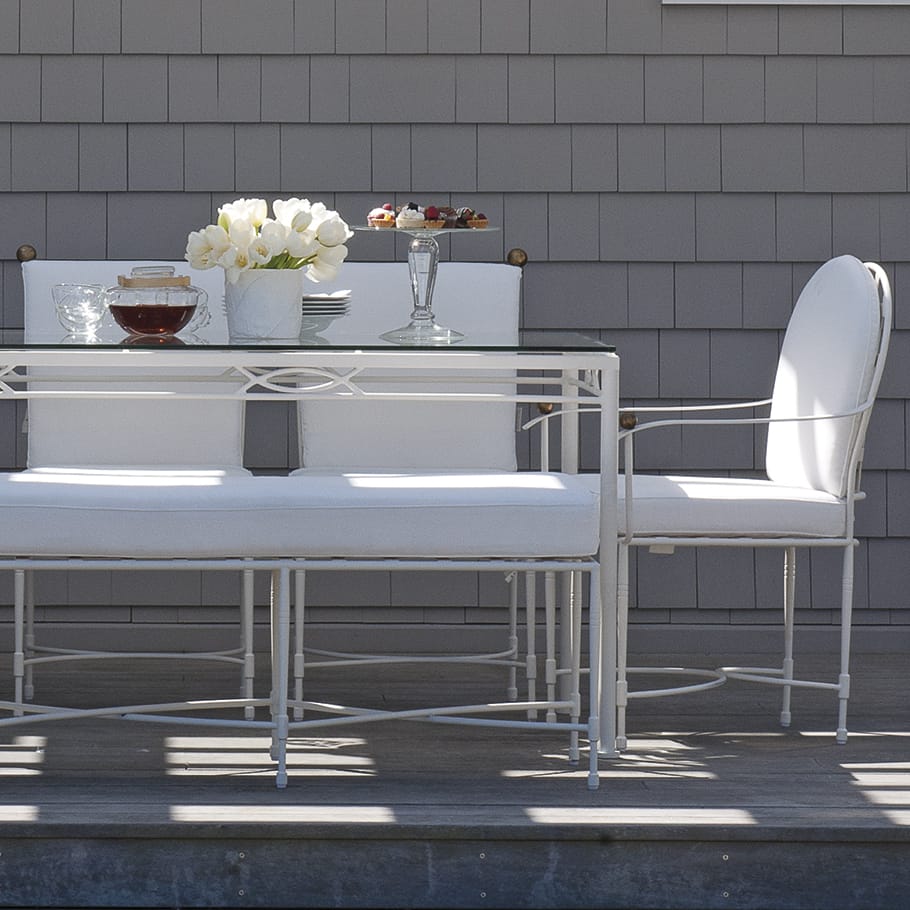 Стул медальона из нержавеющей стали с подлокотниками JANUS et Cie ARCH-00088012 - Вид №6