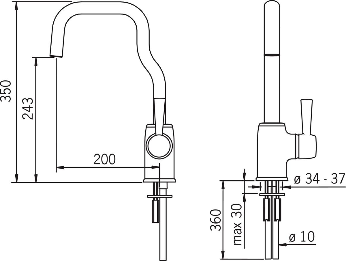 Oras 8530 Смеситель для кухни 8530 LA CUCINA ALESSI Хром  - Вид №1