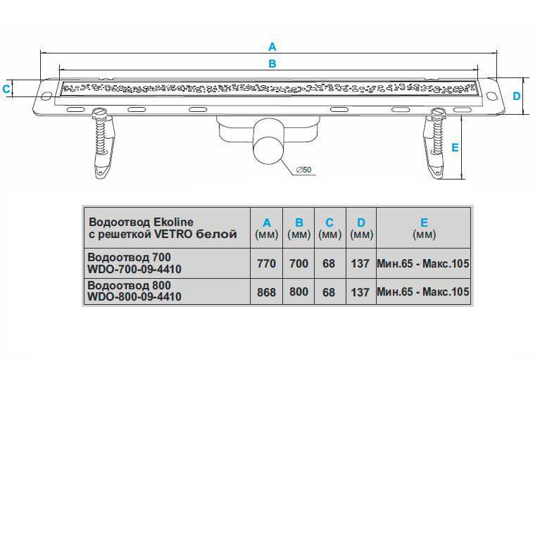 Дренажный канал Winkiel Ekoline WDO-800-09-4410 Ecoline WDO800094410 - Вид №1