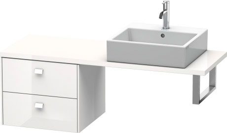 BR512704949 Шкафчик для компактной консоли Brioso #BR5127 520 x 480 мм Графит матовый, декор Duravit - Вид №2