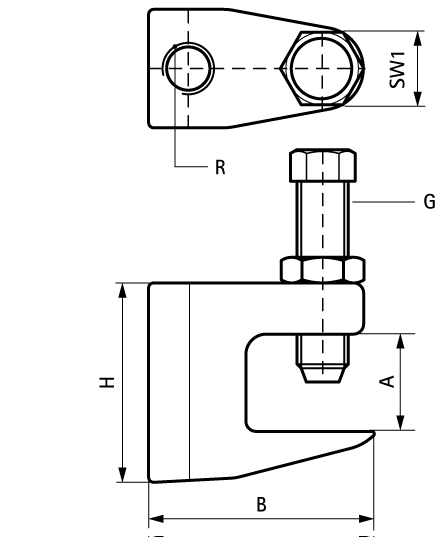 6003910 Крепление для труб  BIS Струбцины для балок WALRAVEN  - Вид №1