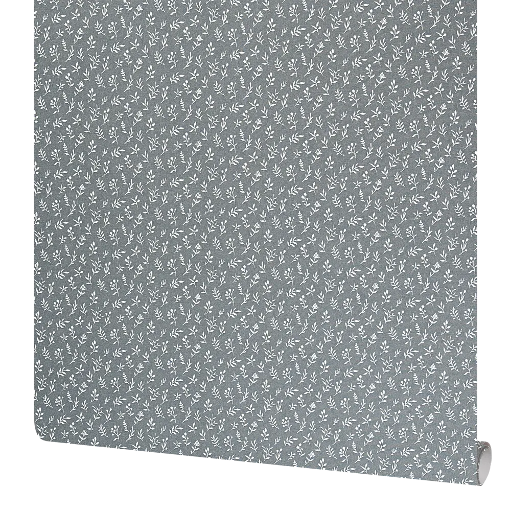 Флизелиновые обои Victoria Stenova Olive графитовые с растительным рисунком 1.06 м 89425451 STLM-1573052