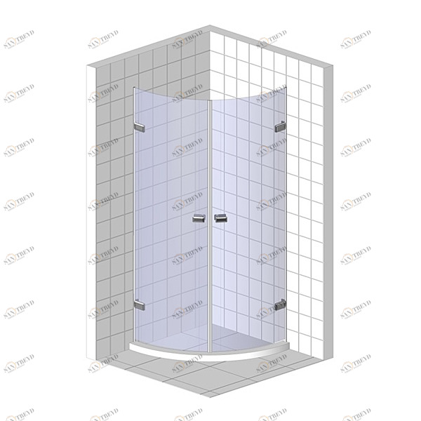 Душевые двери в нишу 150x200 GK-862R стекло прозрачное 6 мм GUTEWETTER TREND DOOR 150X200GK862R