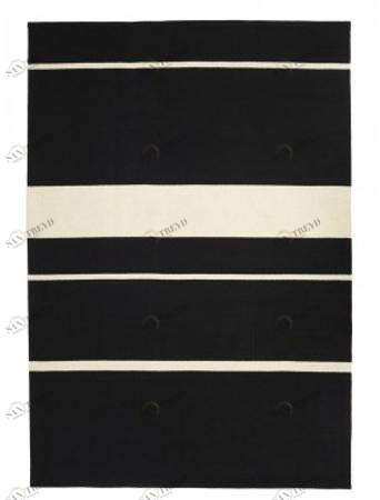 valerie_objects Прямоугольный коврик ручной работы из шерсти в полоску  V7017004l/m/s 