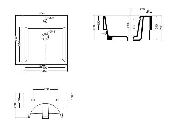 Керамическая раковина с переливом COLAVENE Volant ARCH-00078851 - Вид №11