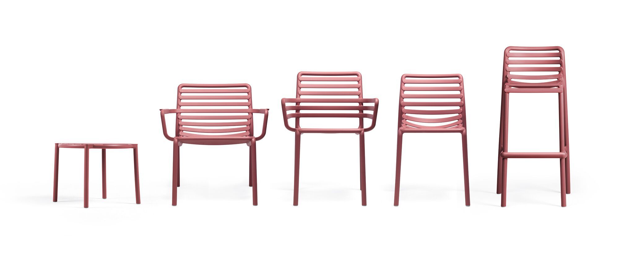 Высокий полипропиленовый садовый стул с подставкой для ног Nardi Doga ARCH-00127971 - Вид №5