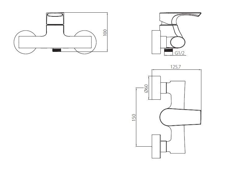 HFKP20000 смеситель для душа Damixa Capital Pro  - Вид №1