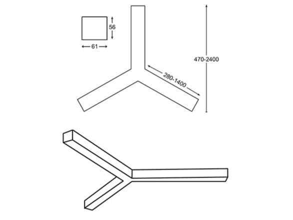 Алюминиевый светодиодный потолочный светильник Terzo Light Star ARCH-00064717 - Вид №1